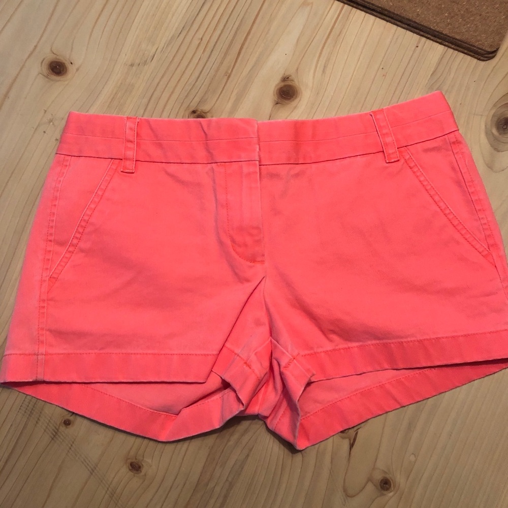 J. Crew Neon Pink 3” Chino Shorts Size 6